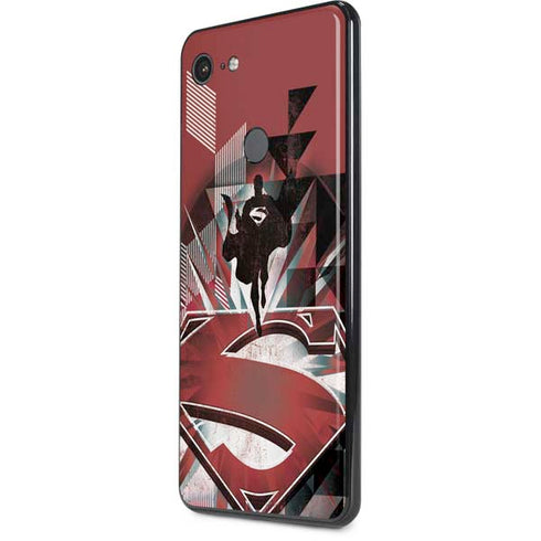 DC Comics Superman Red Pattern Google Pixel 3 XL Skin